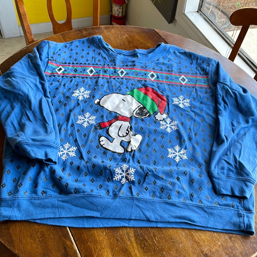 Peanuts Snoopy Christmas sweatshirt size 2x
